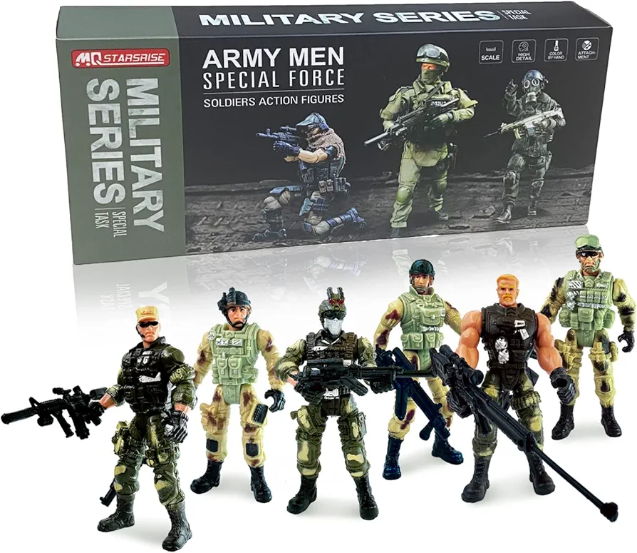 Army Men Soldiers Toy for Boys Age 4-7,Military Soldier Playset Military Figures for Boys,Army Men Action Figure with Weapon,Army Toy Set for Boys 3+