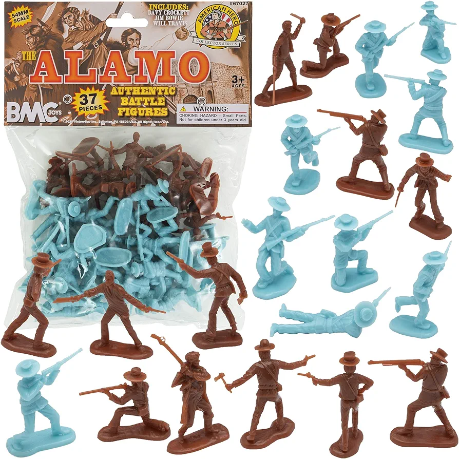 BMC The Alamo Plastic Army Men - Texas vs. Mexico 37pc Soldier Figures